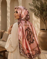 Zainab Leopard Satin Scarf