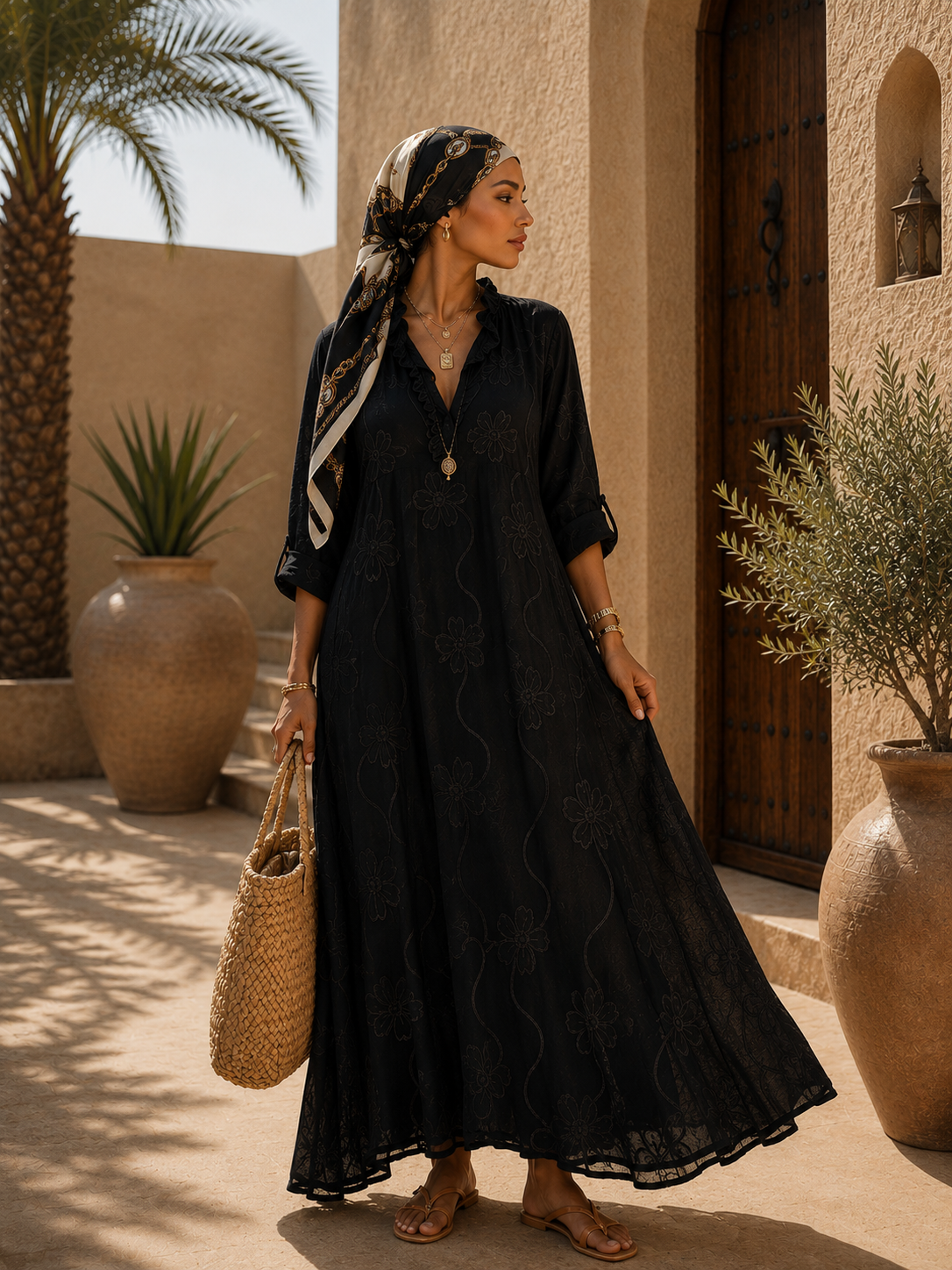 Aisha Printed Loose-Fit Dress