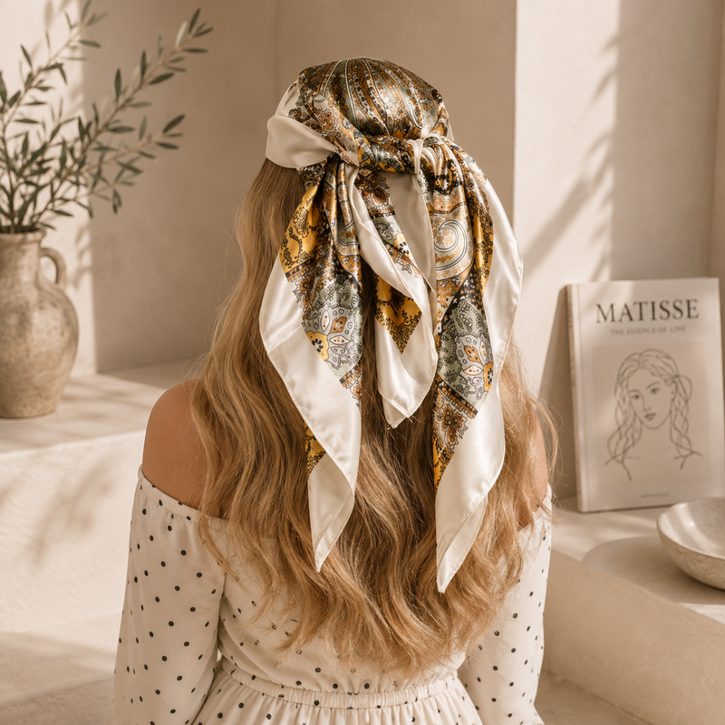 Safa Retro Print Scarf