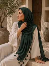 Jenna Tassel Chiffon Hijab