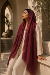 Iman Fringe Chiffon Hijab