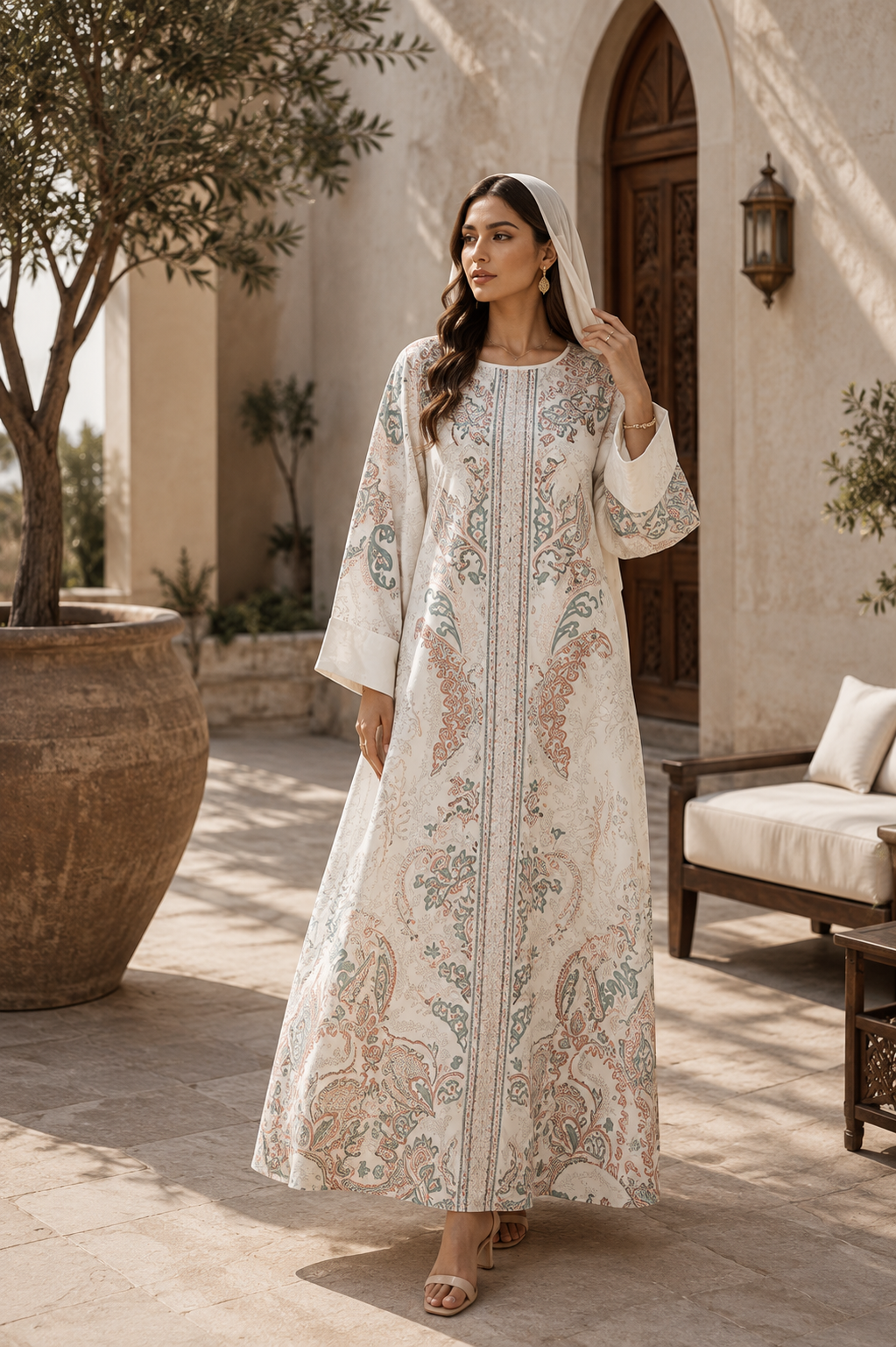 Haya Floral Abaya Dress