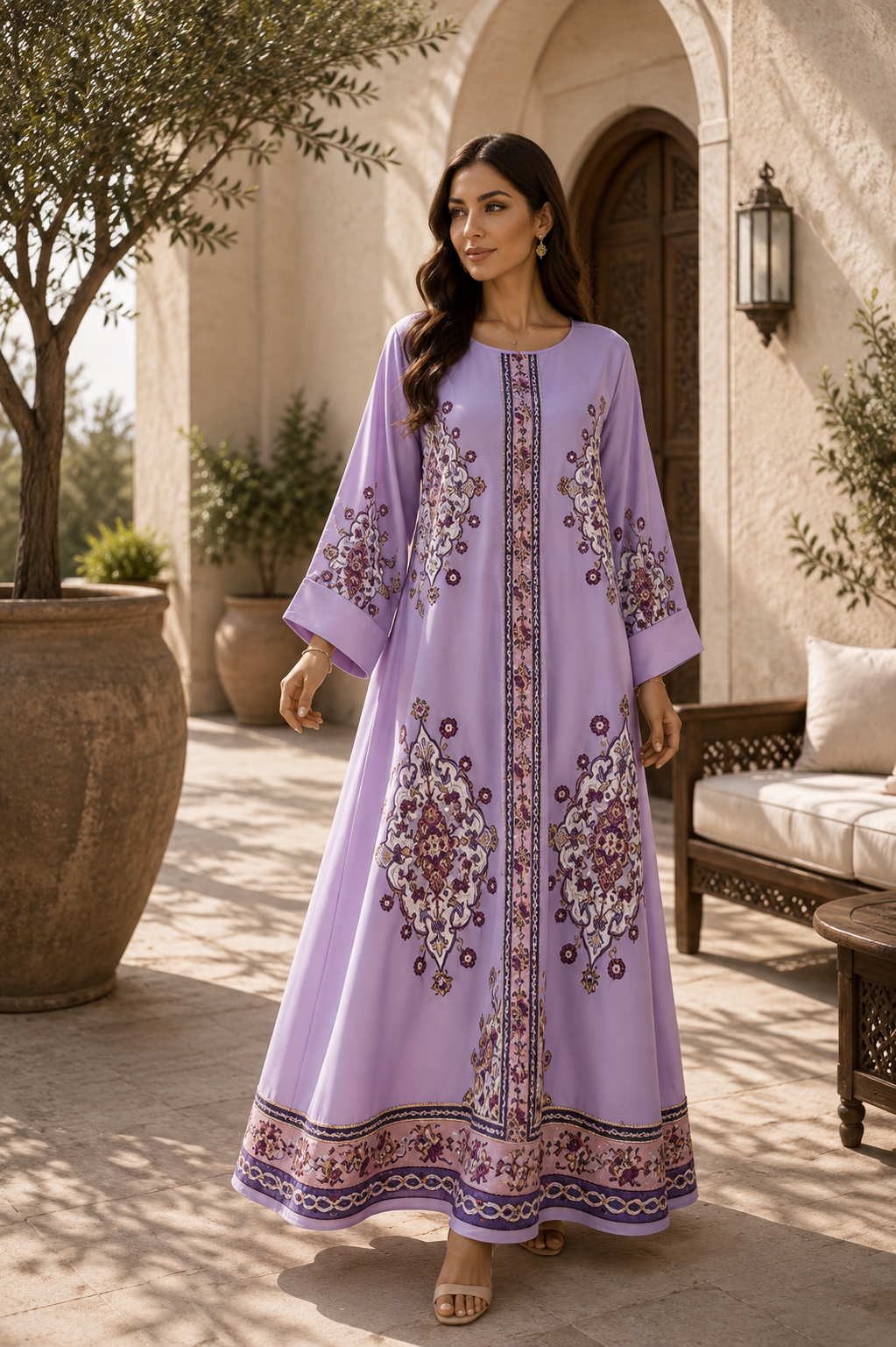 Rawan Floral Abaya Dress