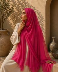 Iman Fringe Chiffon Hijab
