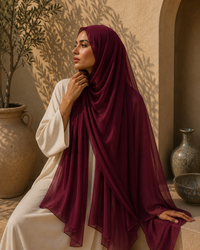 Iman Fringe Chiffon Hijab