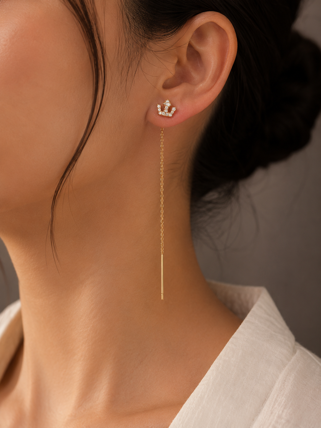 Asma Crown Zircon Earrings