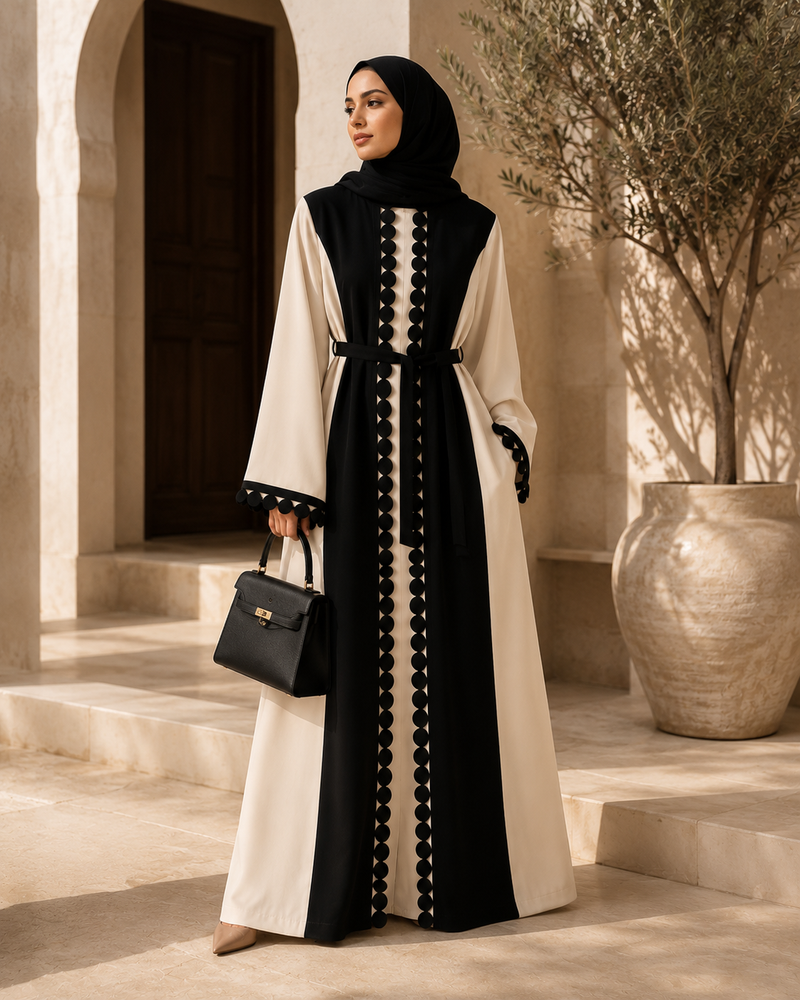 Amira Hollow-Out Detail Abaya