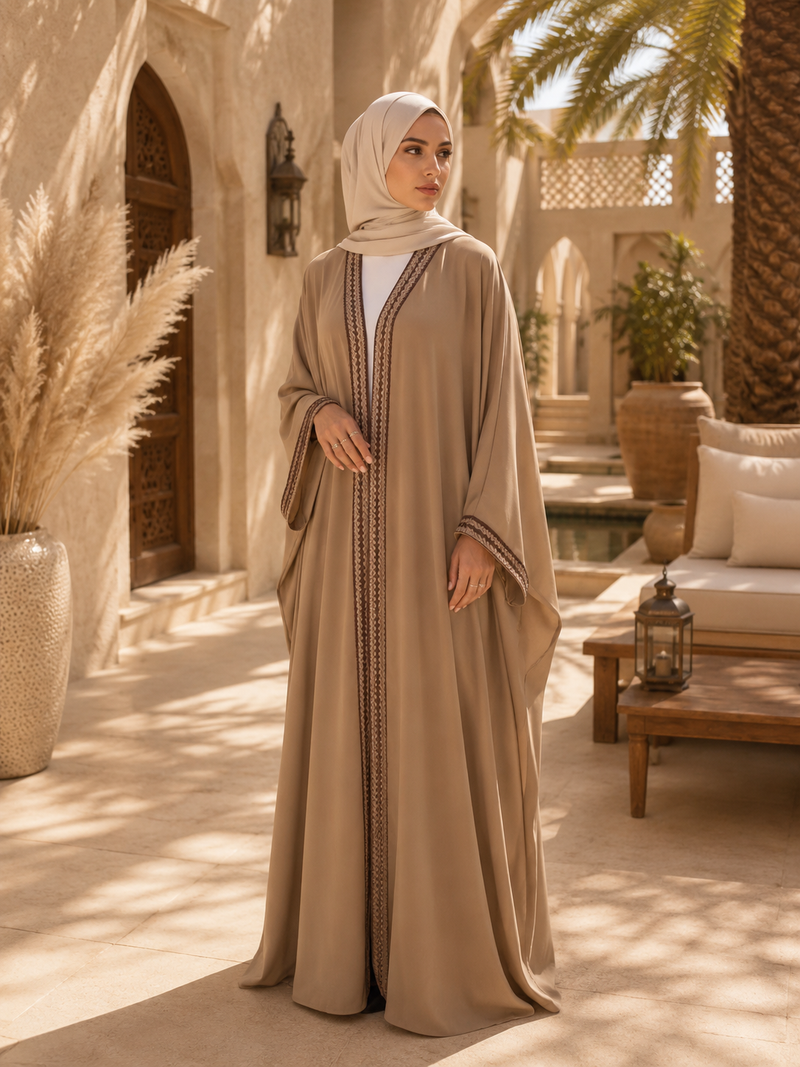 Nadia Embroidered Lace Robe Dress