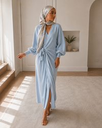 Mona V-Neck Robe Dress