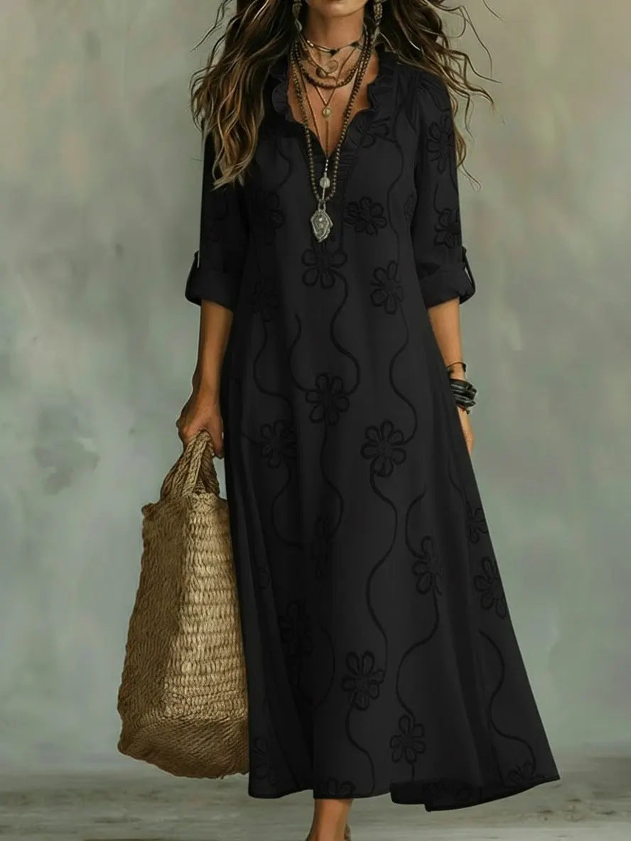 Aisha Printed Loose-Fit Dress